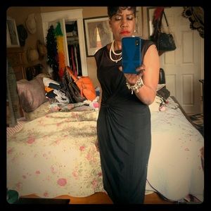 Black Knotted CocktailDress Calvin Klein